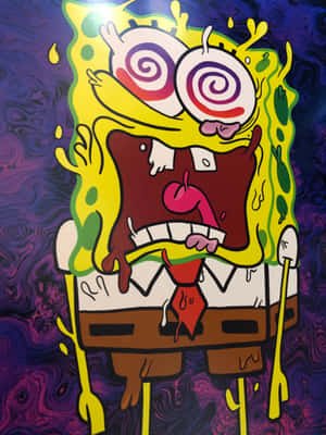 Drippy Sponge Bob Artwork Wallpaper