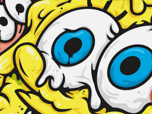 Drippy Spongebob Artwork Wallpaper