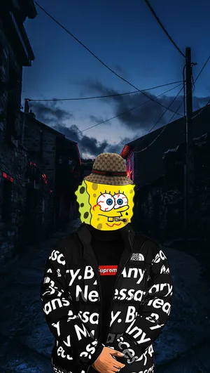 Drippy_ Spongebob_ Streetwear_ Style Wallpaper