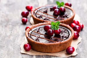 Drizzling Choco Berry Tart Wallpaper