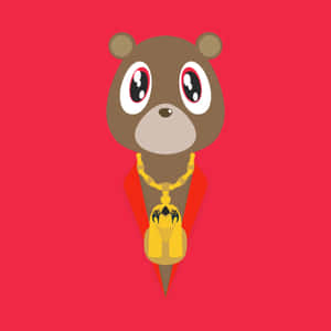 Dropout Bear Red Background Wallpaper
