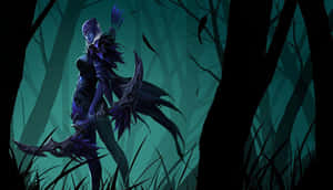 Drow Ranger In Action: Master Archer Of The Mystical Forest Wallpaper