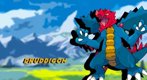 Druddigon Pokemon Anime Artwork Wallpaper