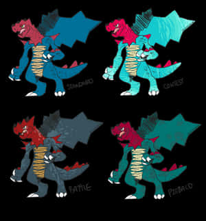 Druddigon_ Variations_ Artwork Wallpaper