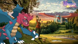 Druddigonand Trainerin Pokemon World Wallpaper