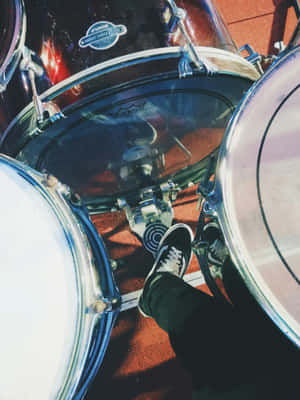 Drummer Perspective Drum Kit Wallpaper