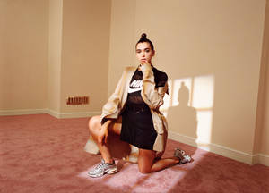 Dua Lipa In Nike Outfits Wallpaper