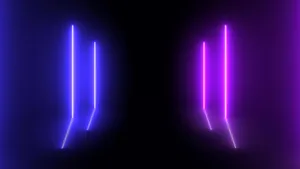 Dual Color Neon Lights Abstract Wallpaper