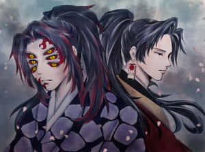 Dual Faced Demon Slayer Characters Wallpaper