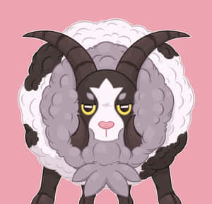 Dubwool On Pink Backdrop Wallpaper