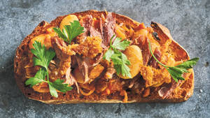 Duck Confit Cassoulet Toast Recipe Wallpaper