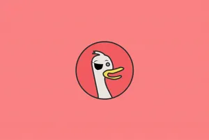 Duck Duck Go Logoon Pink Background Wallpaper