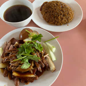 Duck Rice At Chuan Kee Boneless Braised Duck Wallpaper