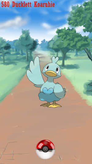 Ducklett On Dirt Pathway Wallpaper