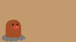 Dugtrio Diglett Buried On Soil Wallpaper