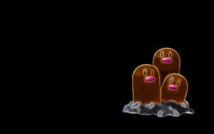 Dugtrio Glowing Art Wallpaper