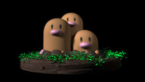 Dugtrio On Top Of Grass Wallpaper