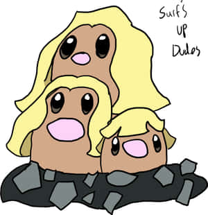 Dugtrio Surf Up Dude Wallpaper