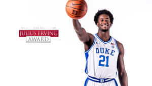 Duke Aj Griffin To The Basketball Wall Of Fame Julius Erving Award Wallpaper