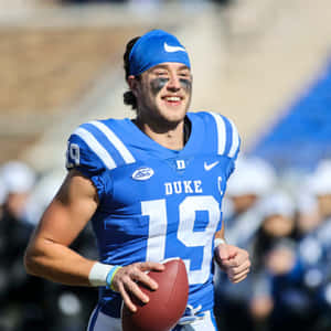 Duke Football Player Number19 Wallpaper