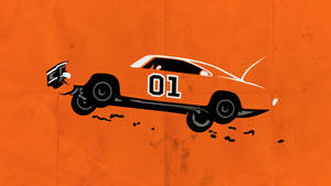 Dukes Of Hazzard Orange Vector Art Wallpaper