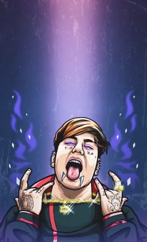 Duki Flaunting His Gold Bling Jewelry Wallpaper