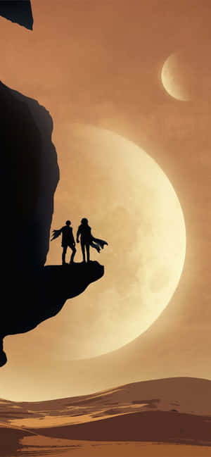 Dune Desert Cliff Silhouette Wallpaper