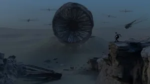 Dune Sandwormand Ornithopters Wallpaper