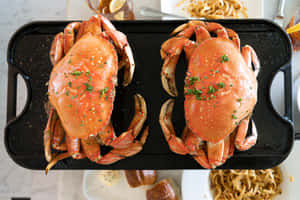 Dungeness Crabs Prepared Meal Wallpaper