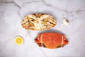 Dungeness Crabswith Lemonand Garlic Wallpaper