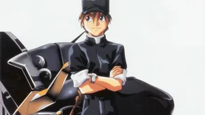 Duo Maxwell In His Iconic Pose Wallpaper