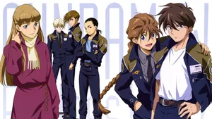 Duo Maxwell Piloting The Iconic Gundam Deathscythe Wallpaper