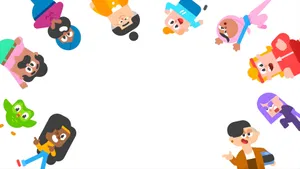 Duolingo Characters Circle Wallpaper