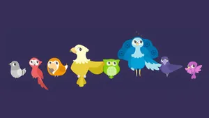Duolingo Language Mascots Wallpaper