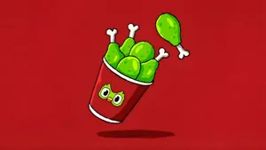 Duolingo Owl Chicken Bucket Wallpaper