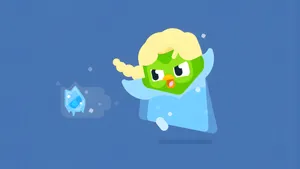 Duolingo Owl Ice Wizard Wallpaper