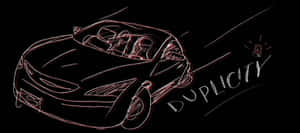 Duplicitous Car Drawing Wallpaper