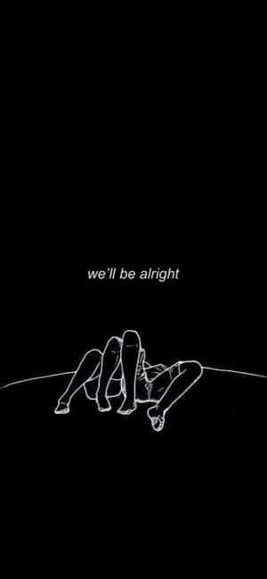 Duplicitous Couple Line Art Wallpaper