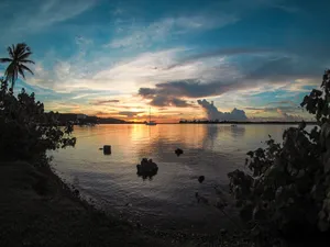 Dusk In Hagatna Guam Wallpaper