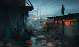 Dusk Vigil Over Shantytown.jpg Wallpaper