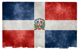 Dusty Vintage Dominican Republic Flag Wallpaper