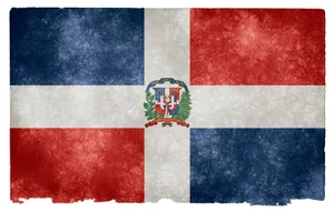 Dusty Vintage Dominican Republic Flag Wallpaper