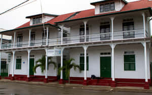 Dutch Colonial Architecture In Paramaribo Wallpaper