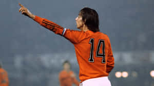 Dutch Football Player No. 14 Johan Cruyff Wallpaper