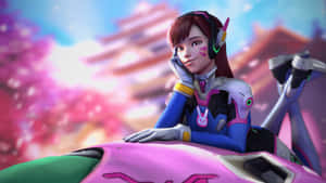 Dva Overwatch Cute Pose Wallpaper