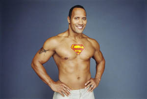 Dwayne Johnson Superman Body Wallpaper