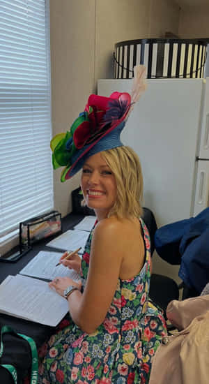 Dylan Dreyer Floral Dress Wallpaper