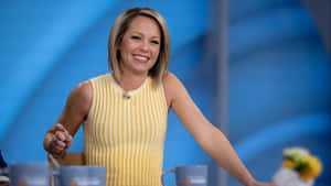 Dylan Dreyer Smiling On Set Wallpaper