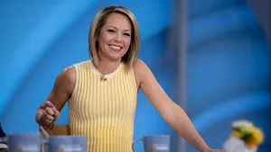 Dylan Dreyer Smiling On Set Wallpaper