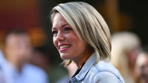Dylan Dreyer Smiling Outdoors Wallpaper